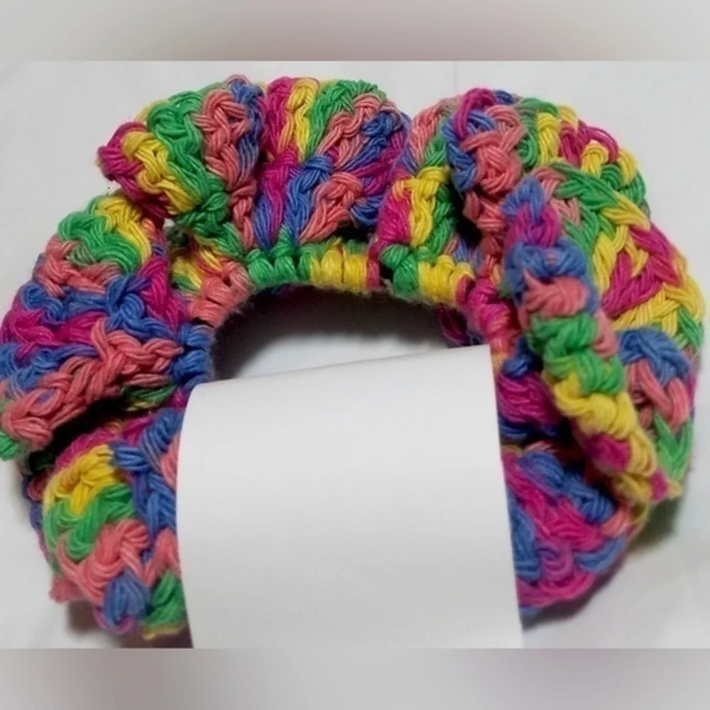 YAW 2 Crafty Crocheted Kaleidoscope Scrunchie